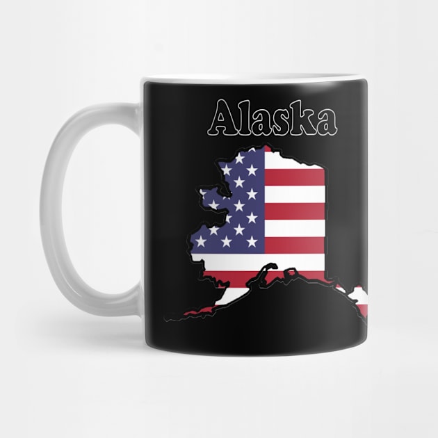 Great State of Alaska and the U. S. Flag by Airdale Navy